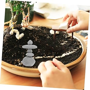 Amazon.co.jp: DECHOUS 石積み石の装飾品 天然選別石 ケルンの積み上げ